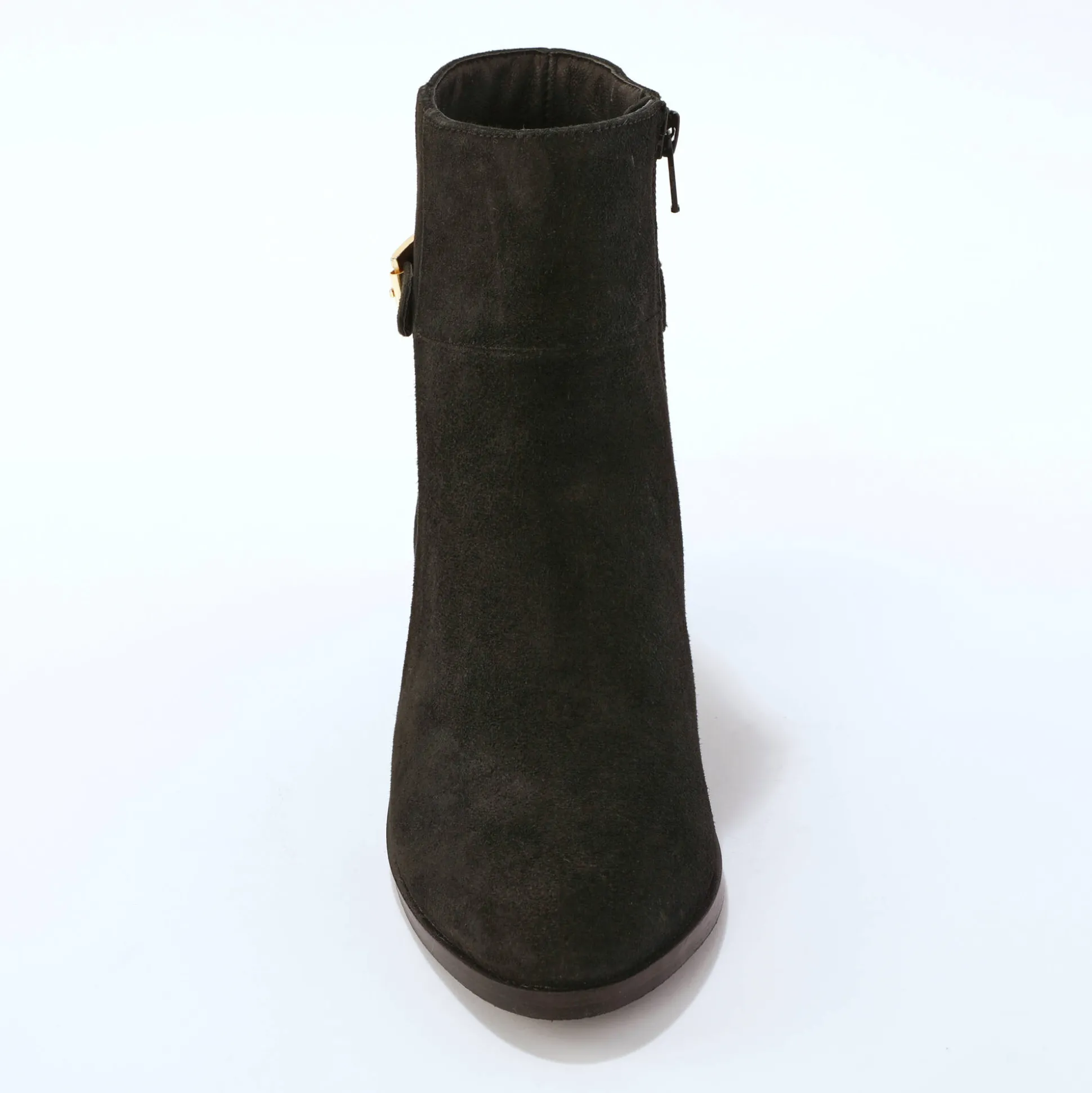 Boots in splitleer met hak