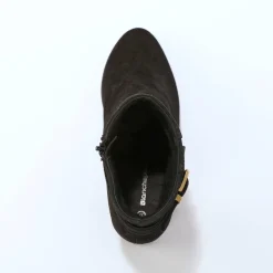 Boots in splitleer met hak