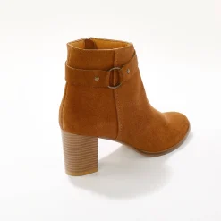 Boots in suèdeleer met hakken