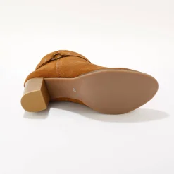 Boots in suèdeleer met hakken