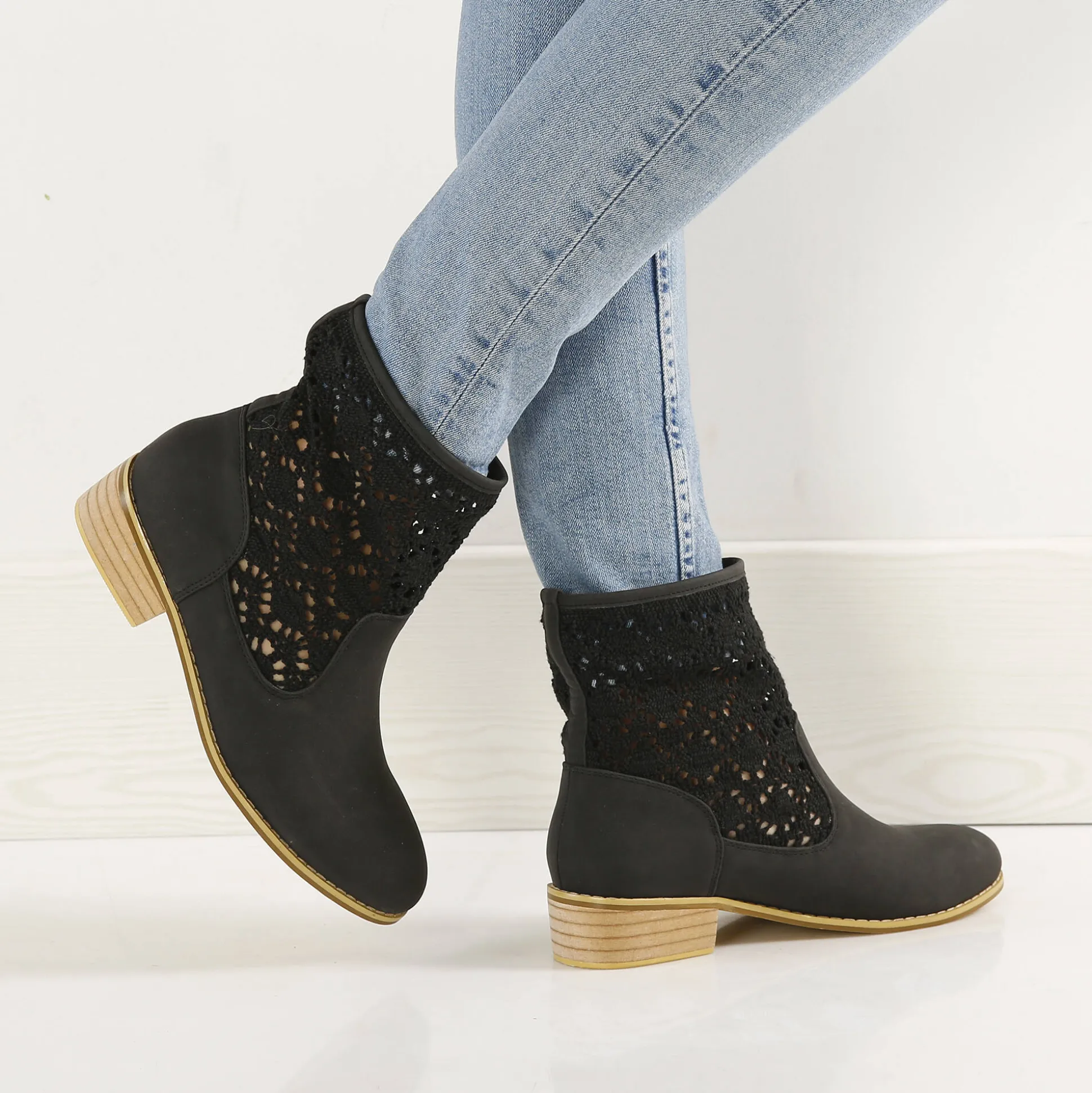 Boots met macramé