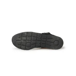 Boots met ritsen in leer en stretchstof