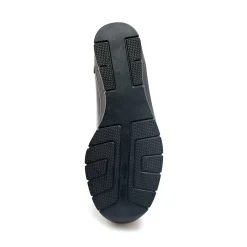 Boots met sleehak en rits in leer en splitleer