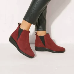 Boots met sleehak, in soepel leer, LWG gecertificeerd