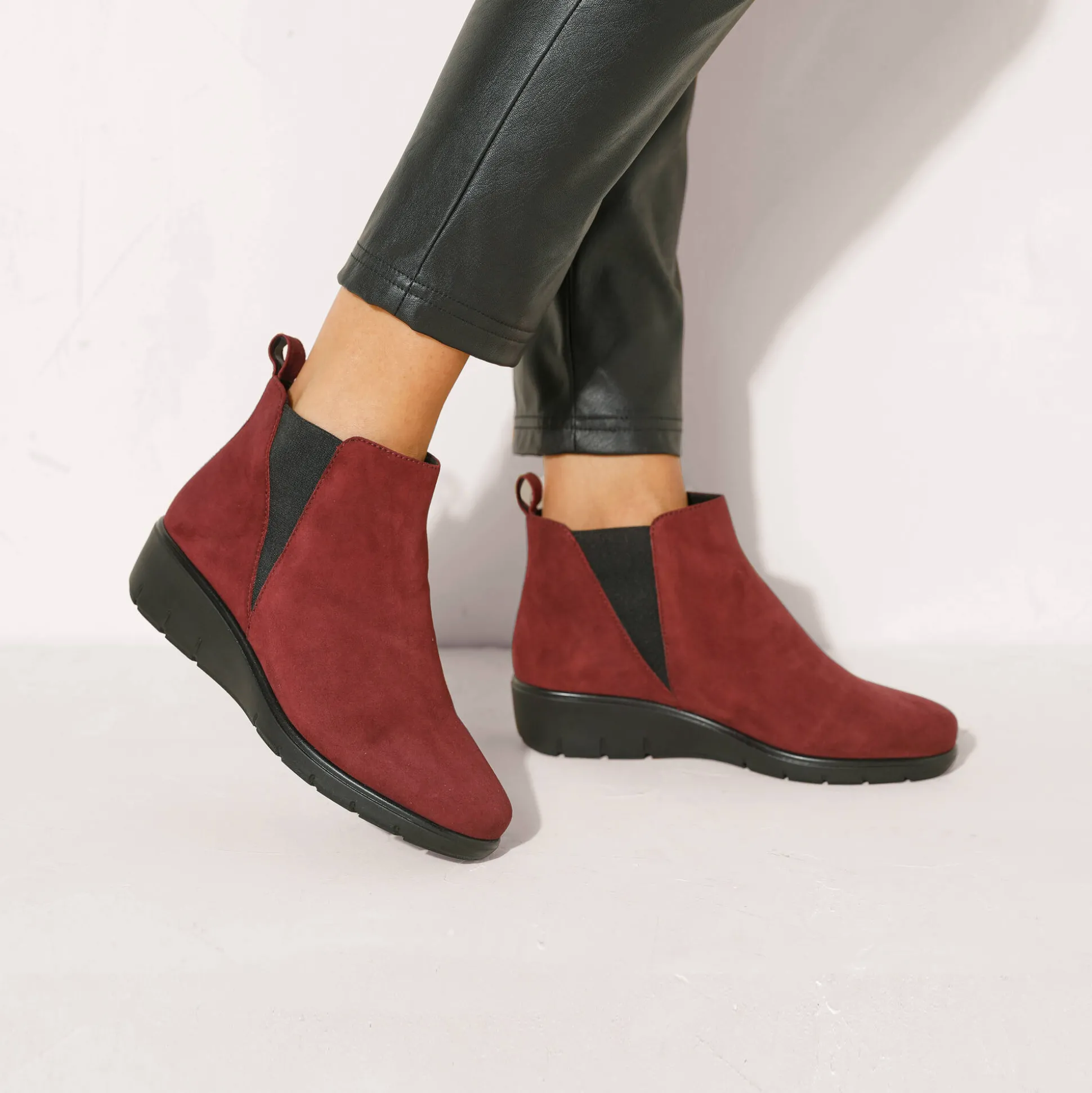 Boots met sleehak, in soepel leer, LWG gecertificeerd