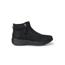 Boots met sleehak in splitleer