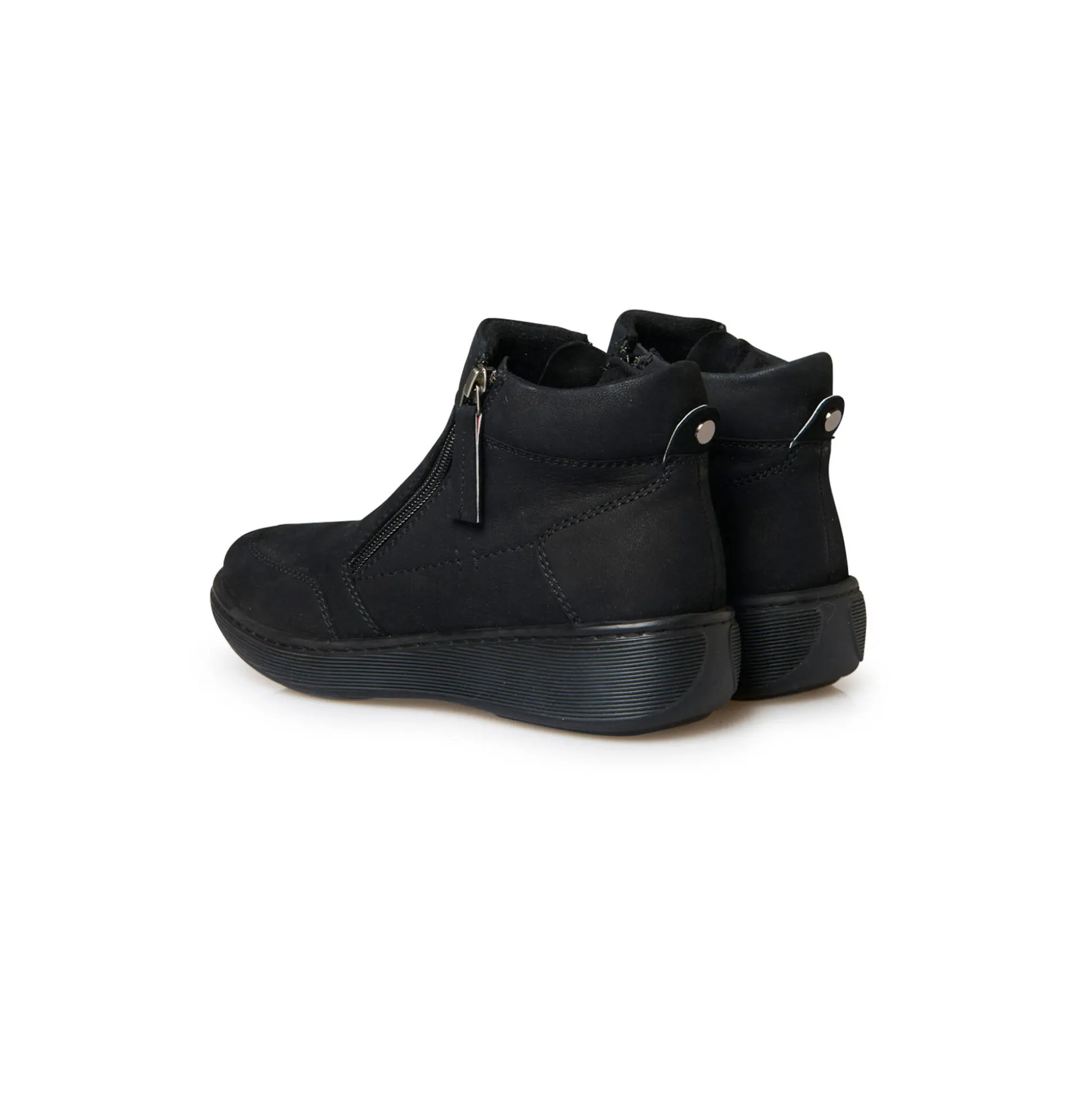 Boots met sleehak in splitleer