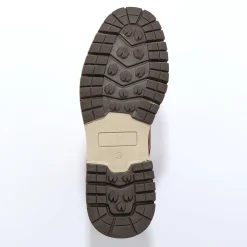 Bottines met veters, leer en velours