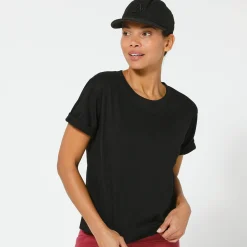 Boxy T-shirt met ellebooglange mouwen
