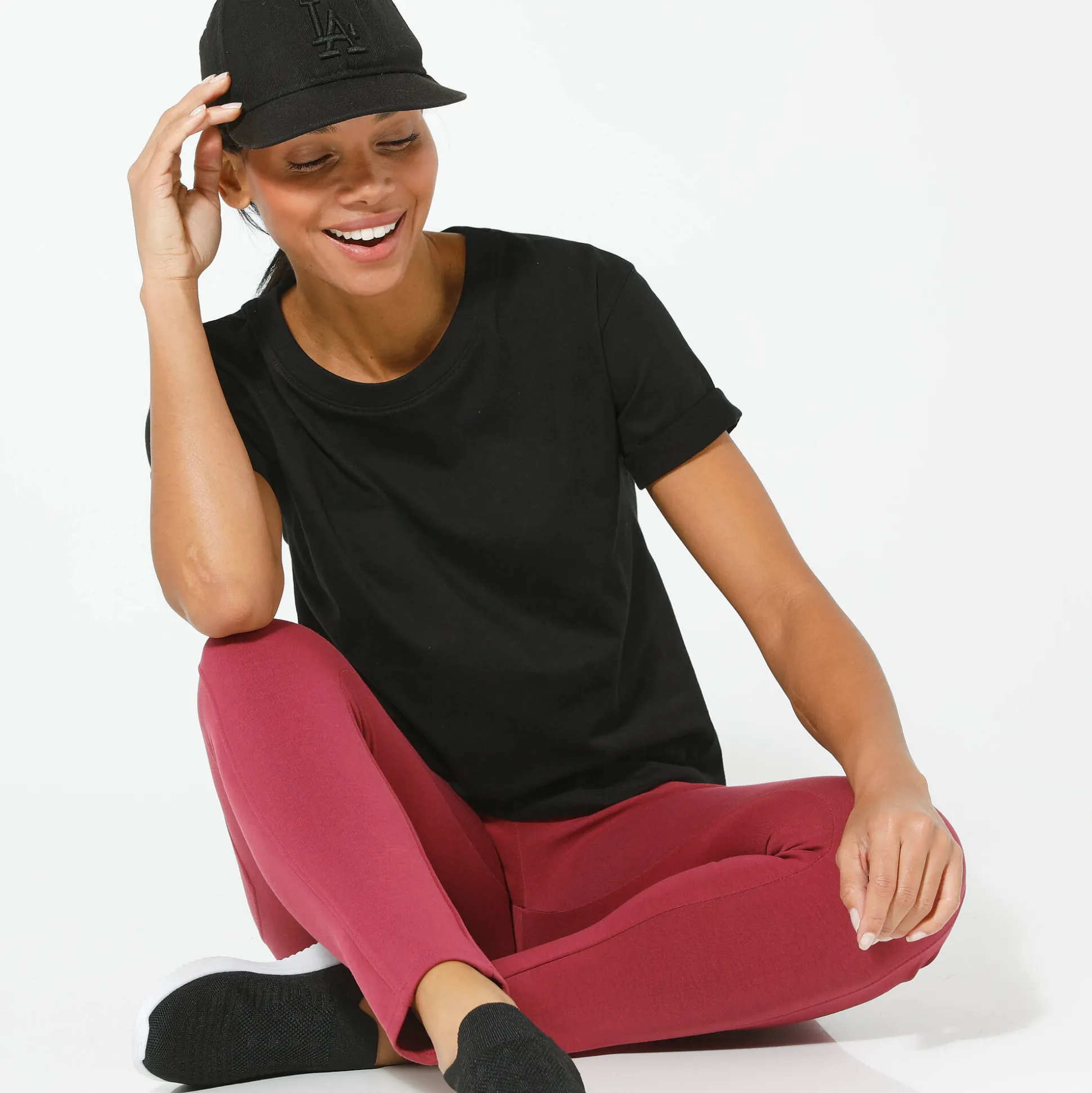 Boxy T-shirt met ellebooglange mouwen