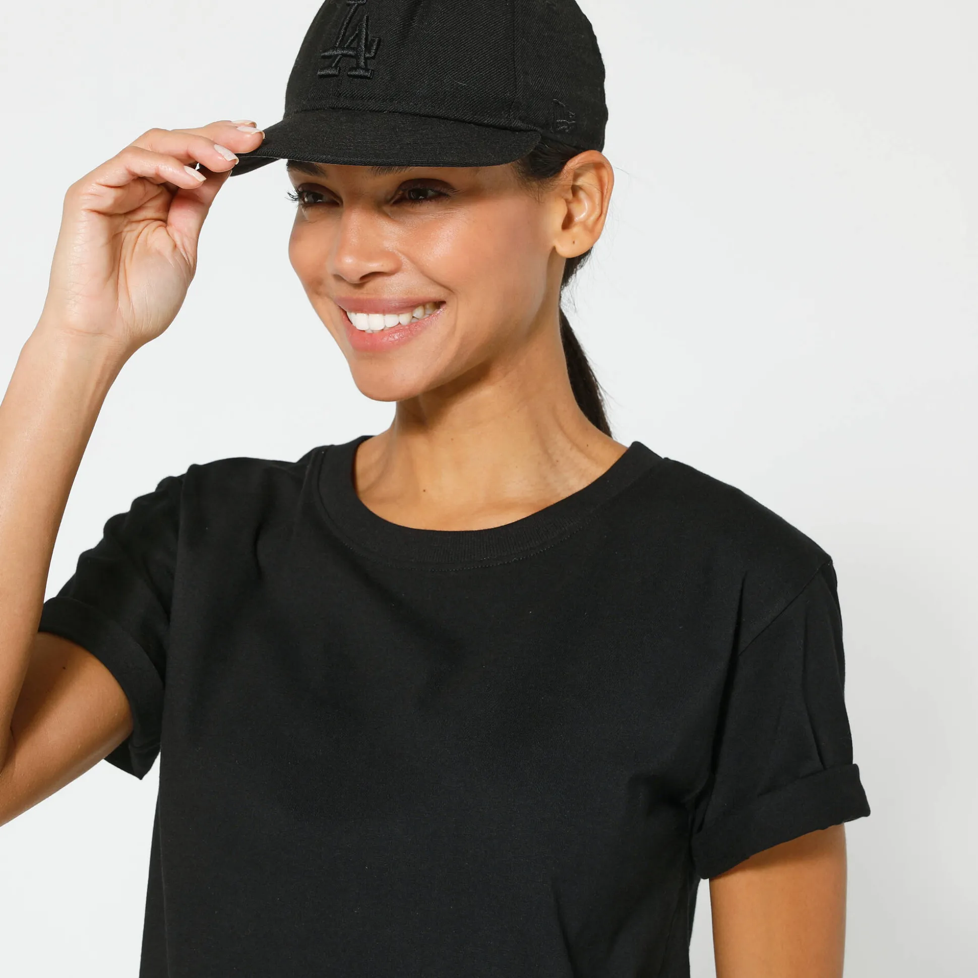 Boxy T-shirt met ellebooglange mouwen