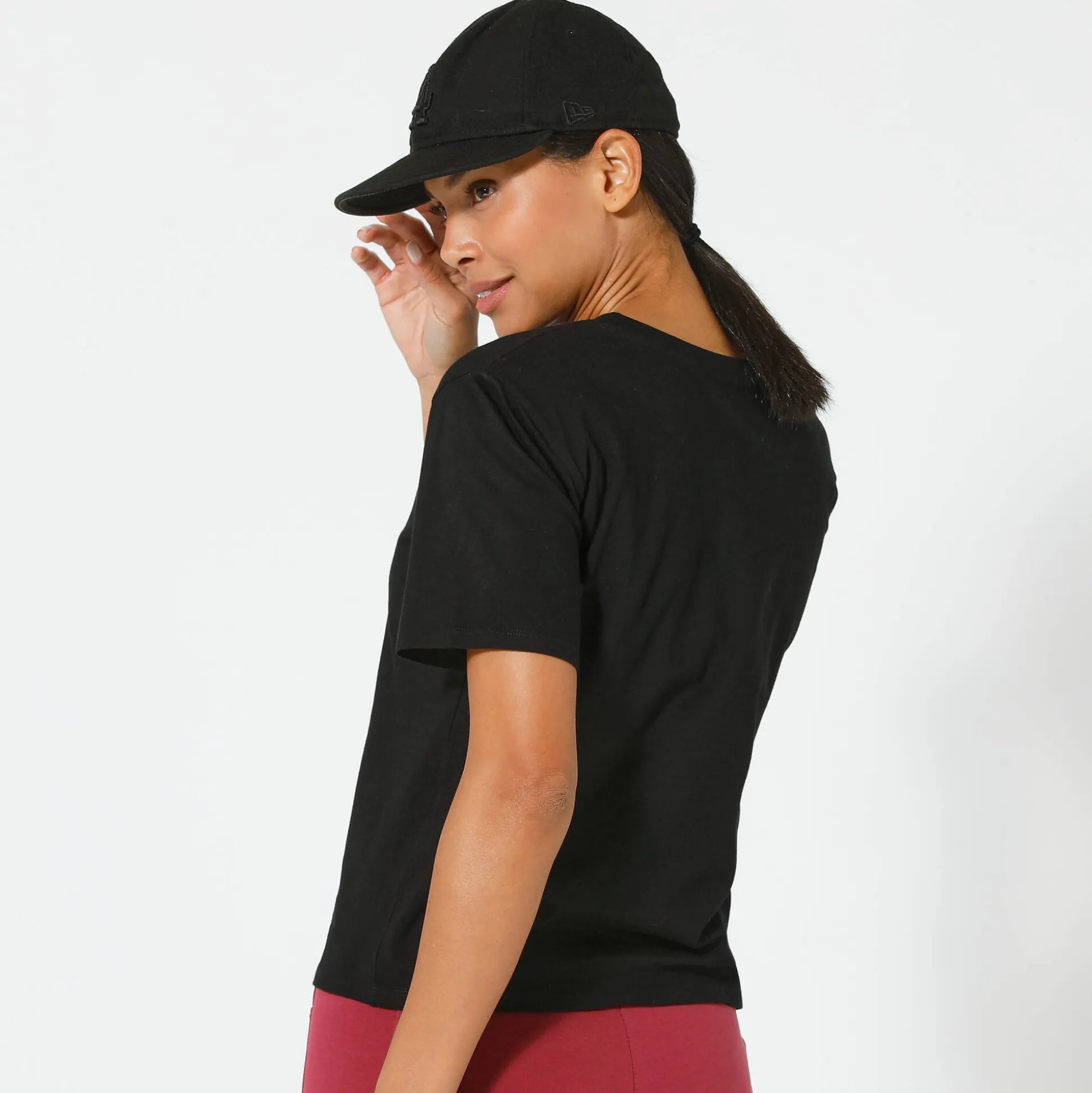 Boxy T-shirt met ellebooglange mouwen
