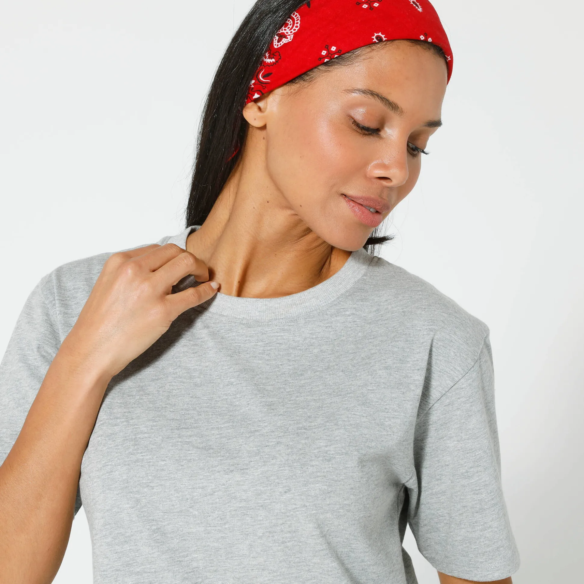 Boxy T-shirt met ellebooglange mouwen