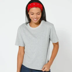 Boxy T-shirt met ellebooglange mouwen