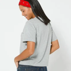 Boxy T-shirt met ellebooglange mouwen
