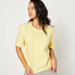 Boxy T-shirt met ellebooglange mouwen