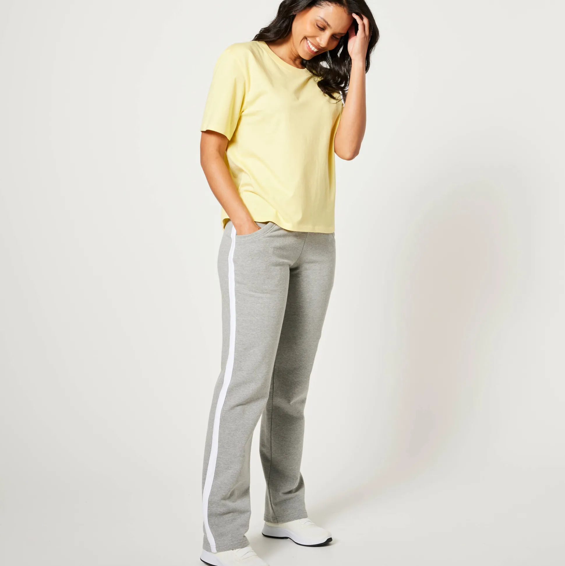 Boxy T-shirt met ellebooglange mouwen