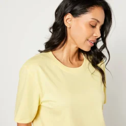 Boxy T-shirt met ellebooglange mouwen