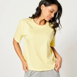 Boxy T-shirt met ellebooglange mouwen