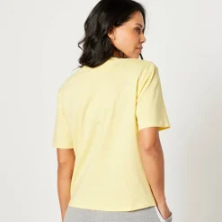 Boxy T-shirt met ellebooglange mouwen