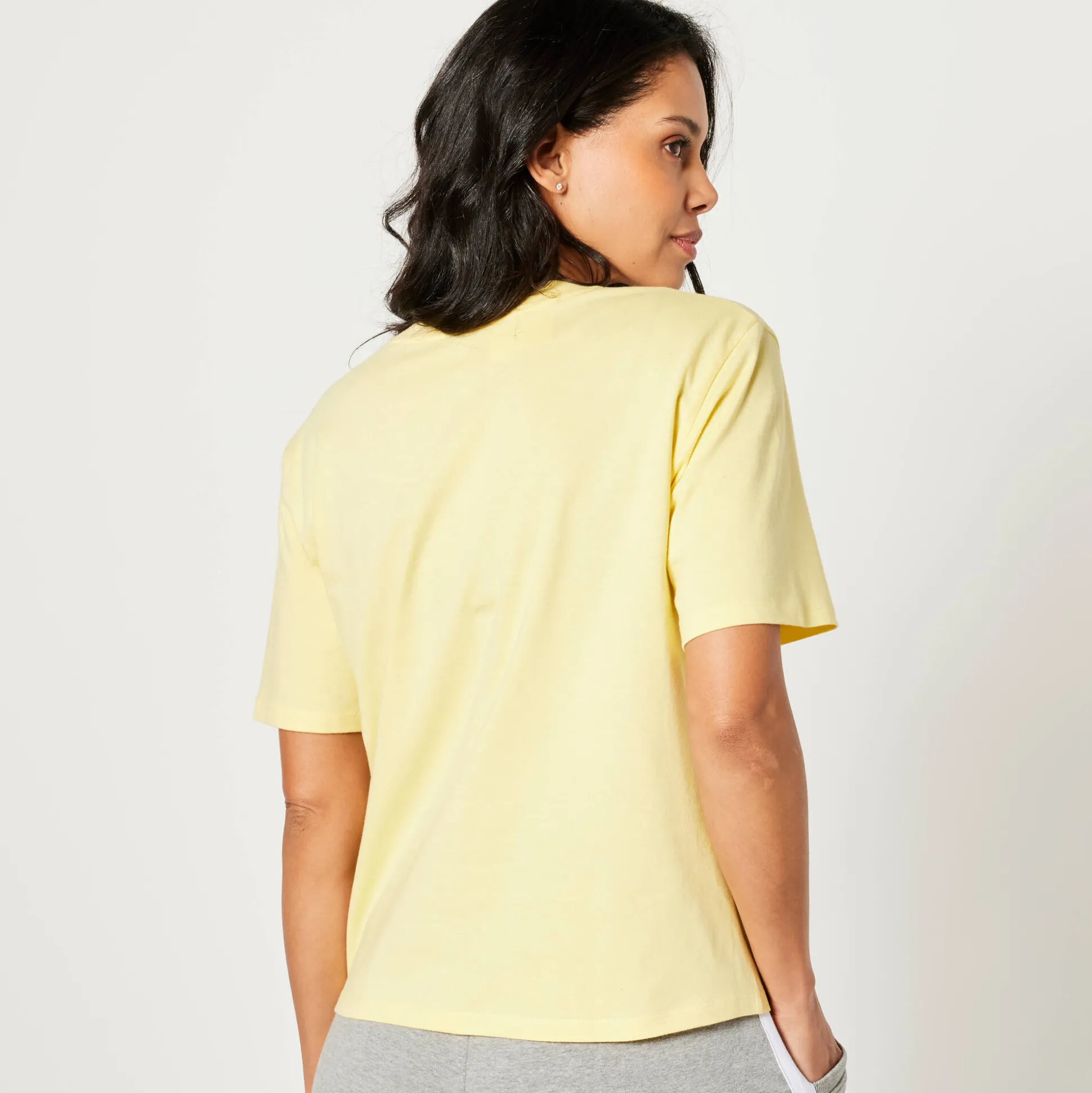 Boxy T-shirt met ellebooglange mouwen