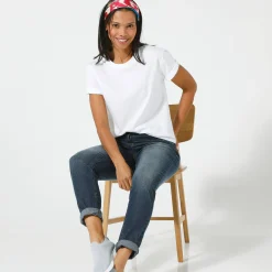 Boxy T-shirt met ellebooglange mouwen