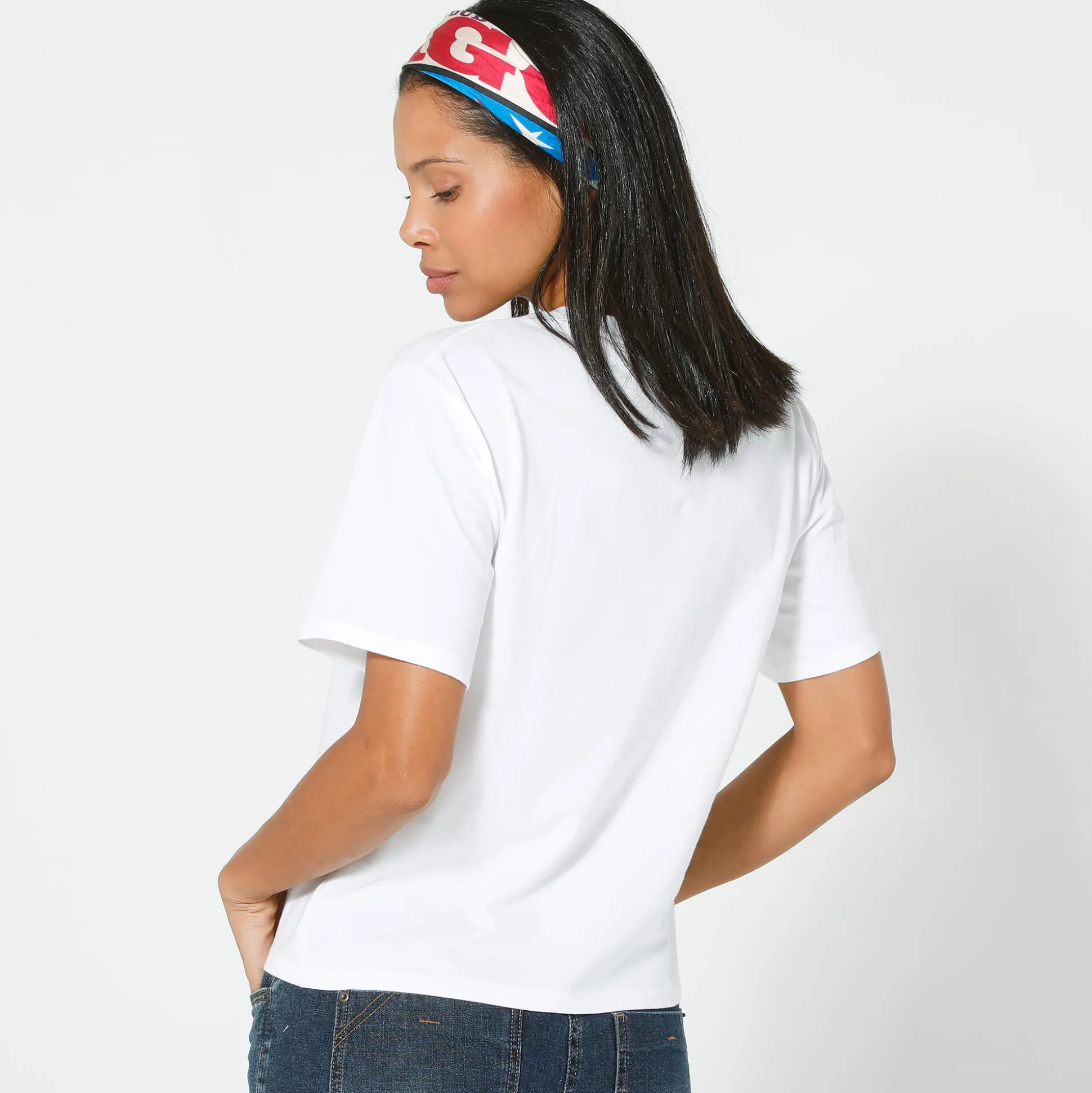 Boxy T-shirt met ellebooglange mouwen