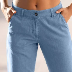 Broek in lichte jeansstof
