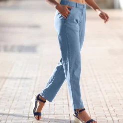 Broek in lichte jeansstof