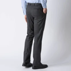 Broek in polyester en wol met verstelbare tailleband