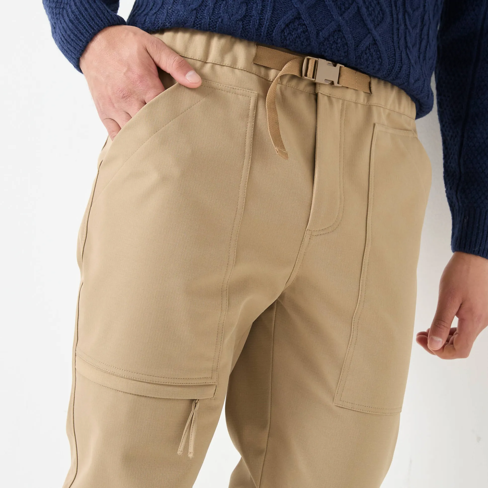 Broek in ripstop met meerdere zakken, binnenkant in microfleece