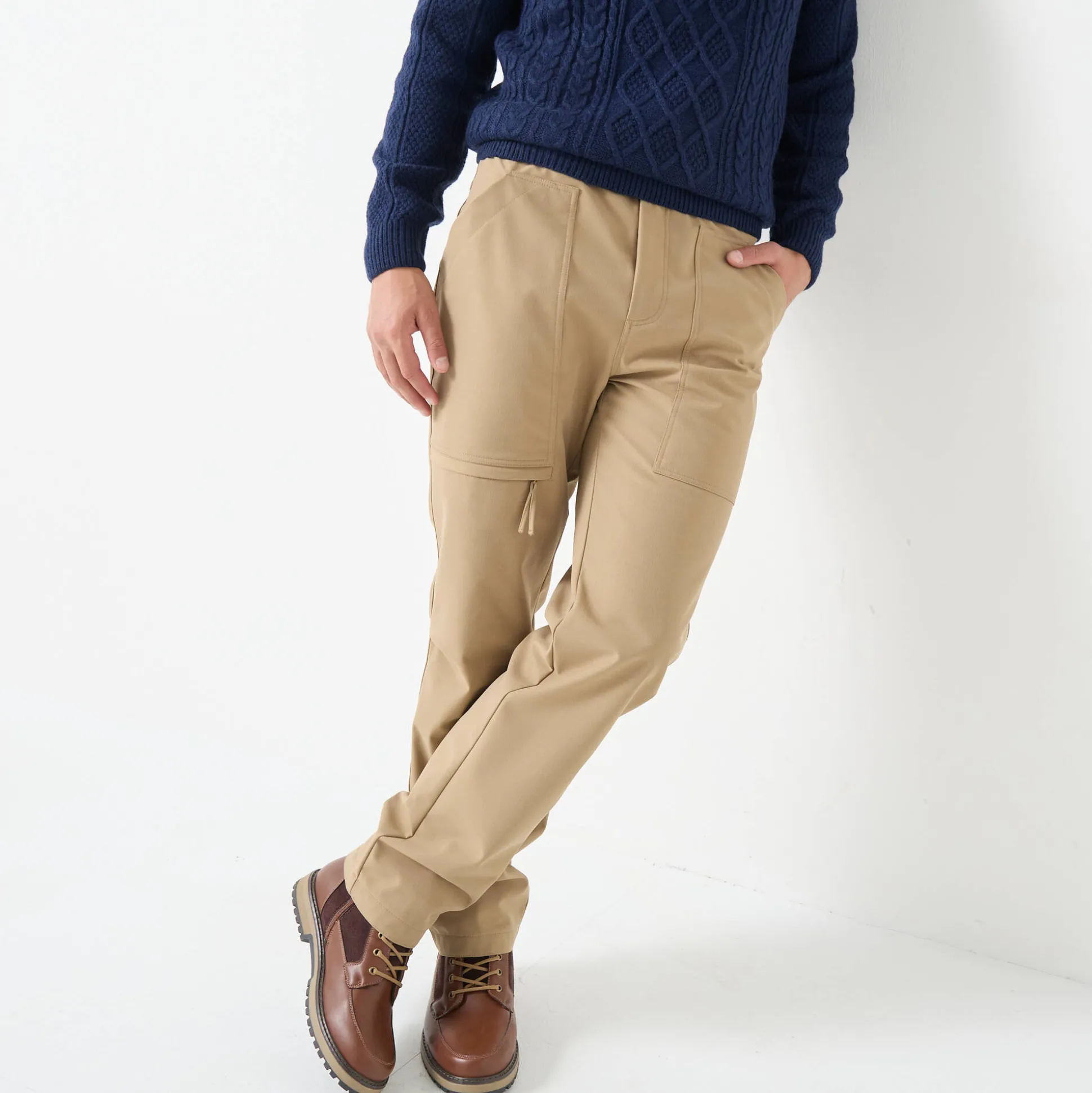 Broek in ripstop met meerdere zakken, binnenkant in microfleece