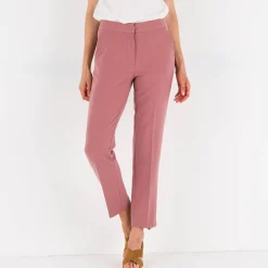 7/8-broek in slimmodel, effen