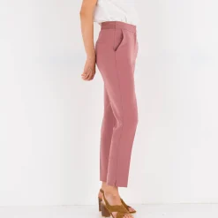 7/8-broek in slimmodel, effen