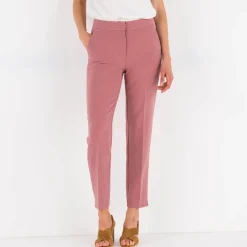 7/8-broek in slimmodel, effen