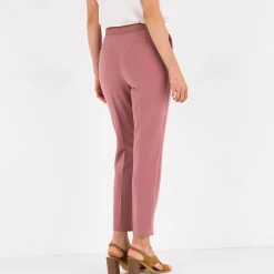 7/8-broek in slimmodel, effen