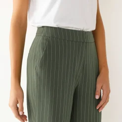 7/8-broek in slimmodel, strepenprint