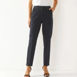 7/8-broek in slimmodel, strepenprint