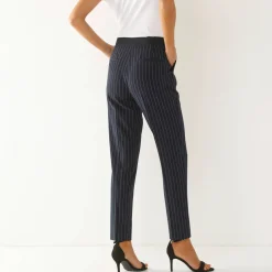 7/8-broek in slimmodel, strepenprint