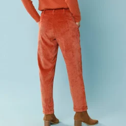 7/8-broek in velours, kleine lengtes
