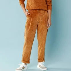 7/8-broek in velours, kleine lengtes