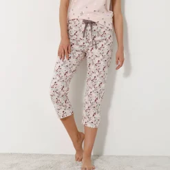 3/4-broek met bloemenprint - katoenjersey