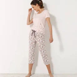 3/4-broek met bloemenprint - katoenjersey