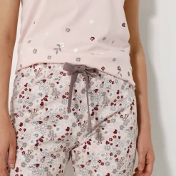 3/4-broek met bloemenprint - katoenjersey