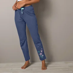 Broek met geplaatste landelijke print - katoenjersey