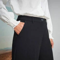 Broek met hoge taille, broekrokeffect