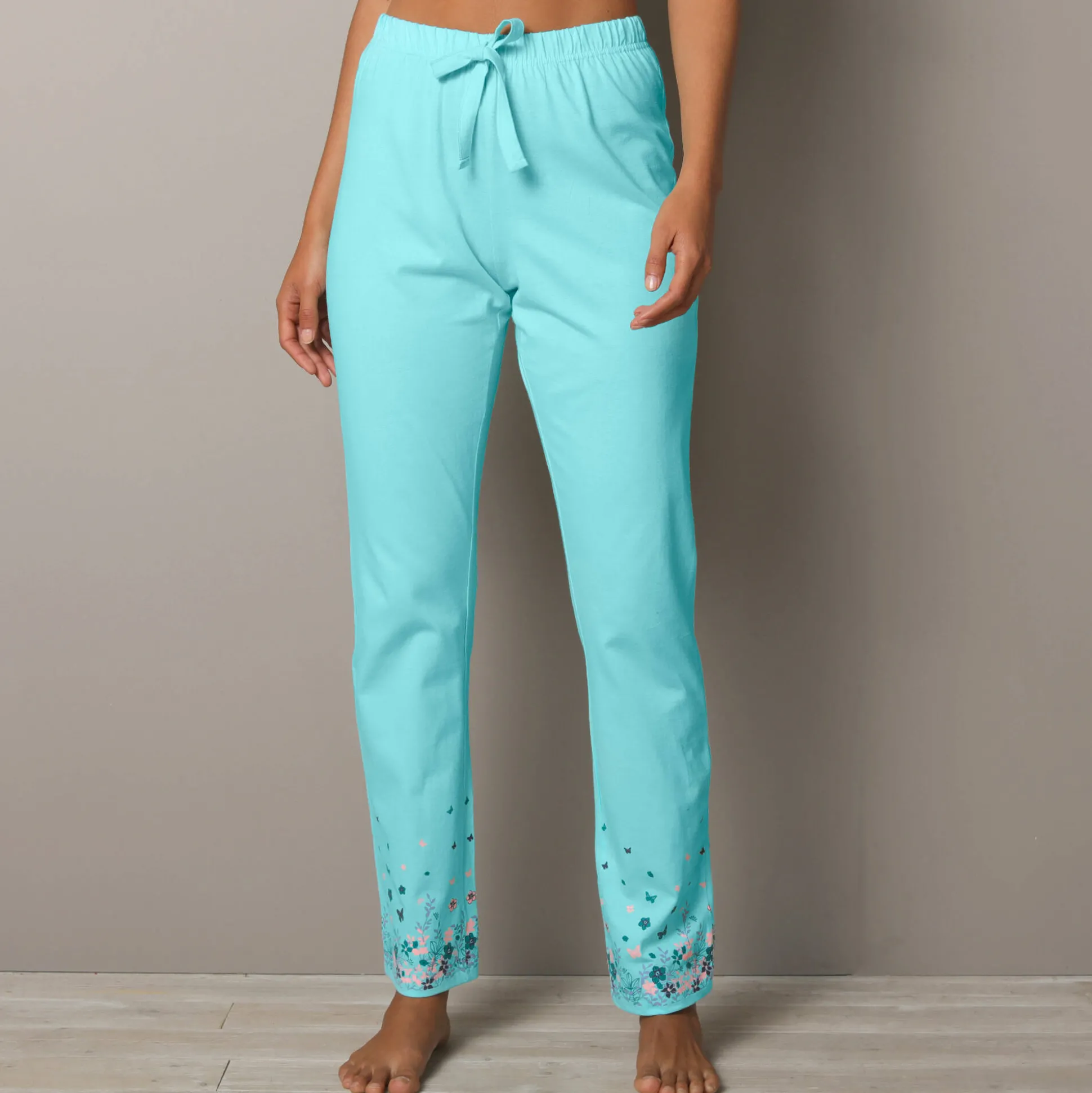 Broek met landelijke print onderaan - katoenjersey