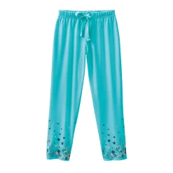 3/4-broek met landelijke print onderaan - katoenjersey