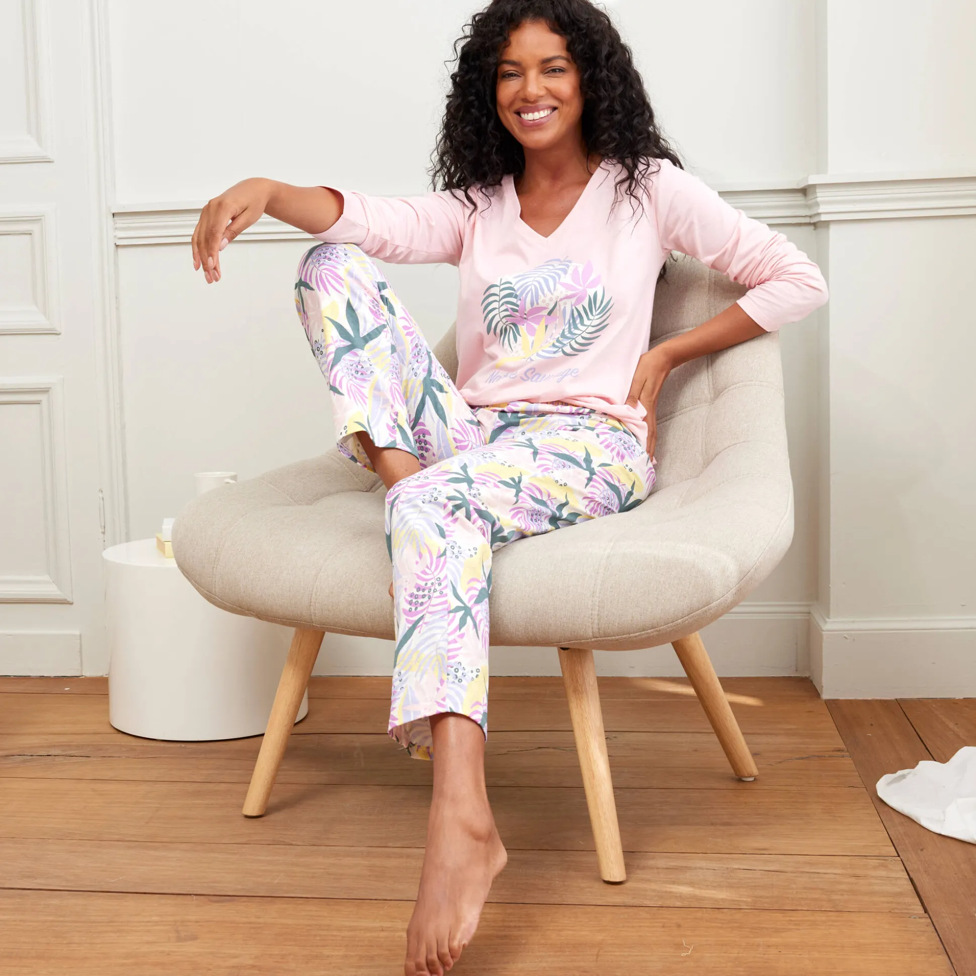 Broek met "Nature Sauvage" print