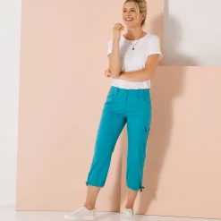 7/8-broek met tailleband in tricot